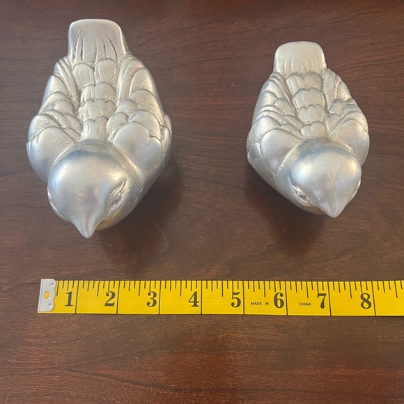 Pottery Barn Kids- silver leaf decorative bird curios. - Picture 4 of 9